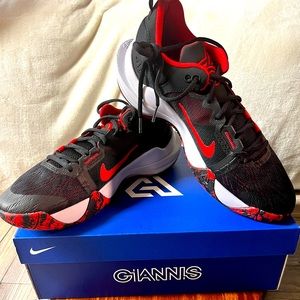 Nike Giannis Immortality 2 Bred Black Basketball Shoes DM0825-005 Men’s Size 9.5